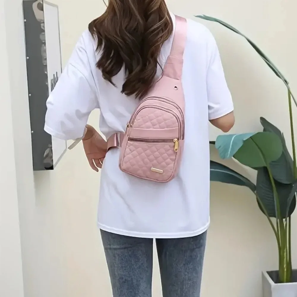 3 piece Pink Quilted Travel Bag Set with Versatile Design brand new - Picture 7 of 8